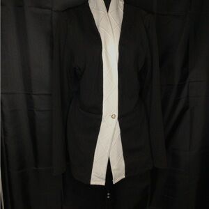 #604 Black and White Blazer